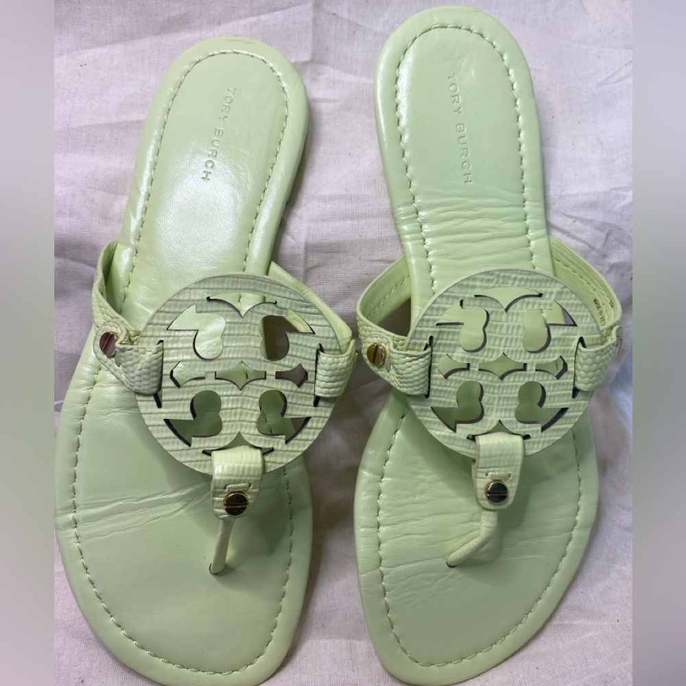 NWOB Authentic Tory Burch Classic Miller Meadow Mist Sz 8m 158572